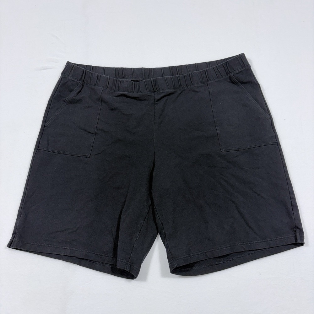 J JILL Plus Sz 4X Shorts Black‎ Pull On Pockets Stretch PureJill  10.5" Inseam